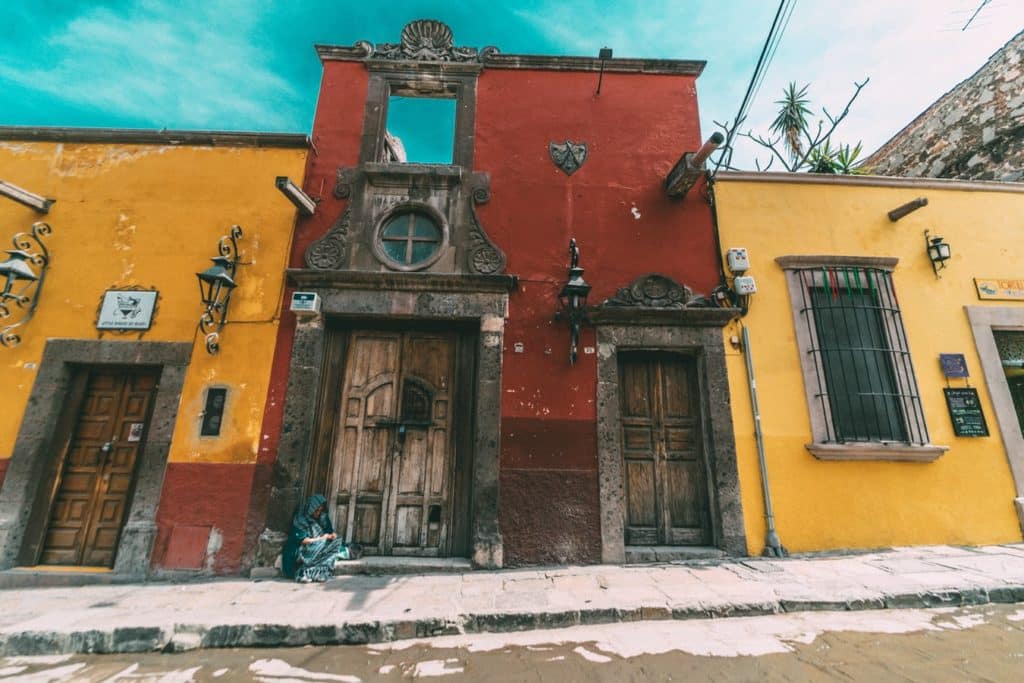 Vue sur des maisons au Mexique