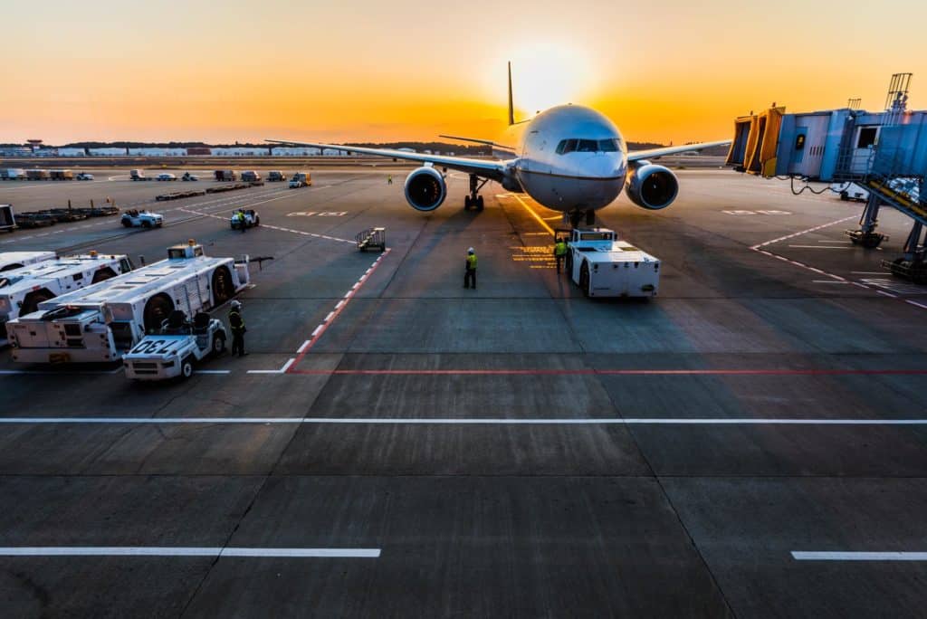 Vue d'un aéroport