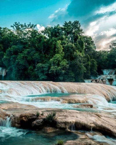 Photographie des cascades d'Agua Azul au Chiapas